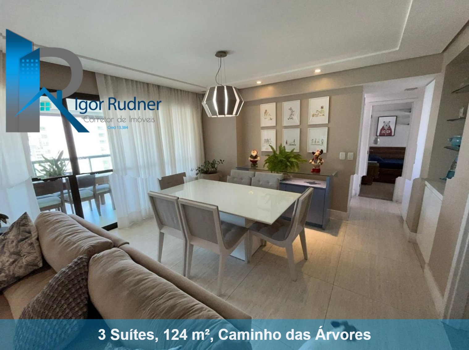 Apartamento à venda com 3 quartos, 124m² - Foto 1