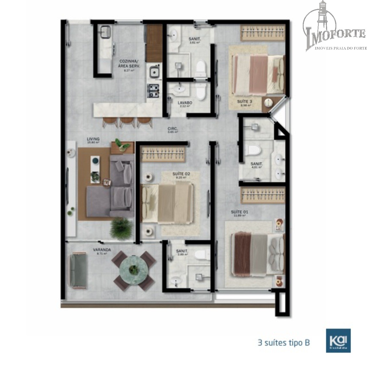 Cobertura, 3 quartos, 88 m² - Foto 17