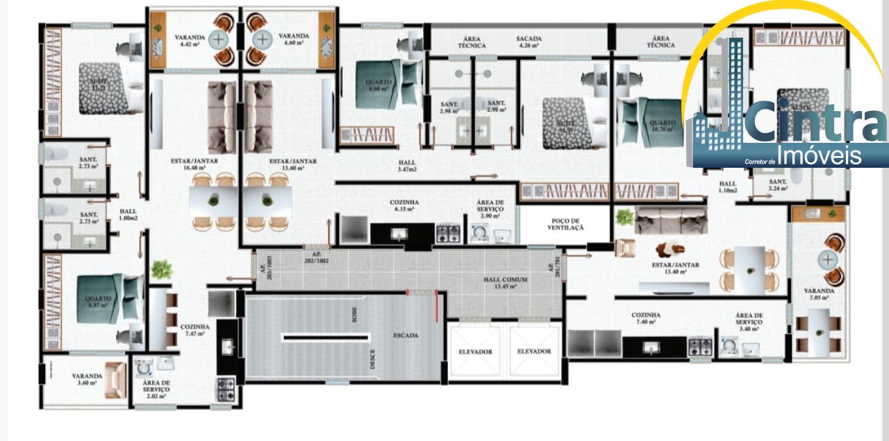 Apartamento à venda com 2 quartos, 73m² - Foto 6