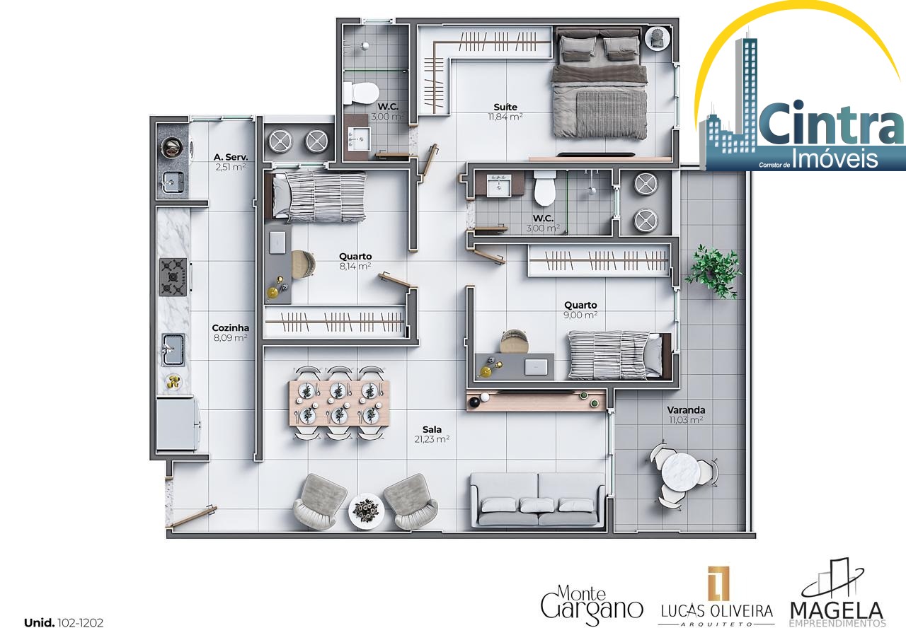 Apartamento, 3 quartos, 90 m² - Foto 3