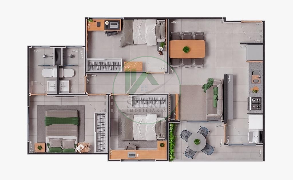 Apartamento à venda com 3 quartos, 61m² - Foto 42