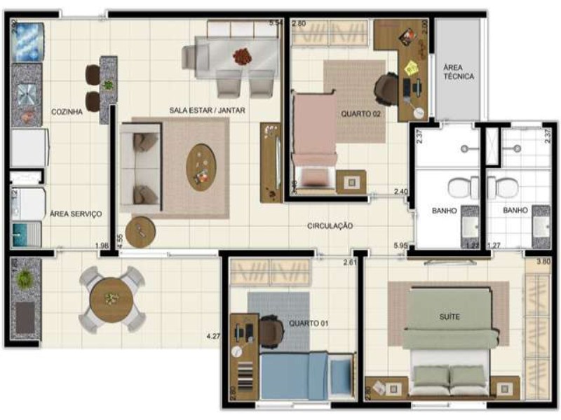 Apartamento à venda com 3 quartos, 79m² - Foto 14