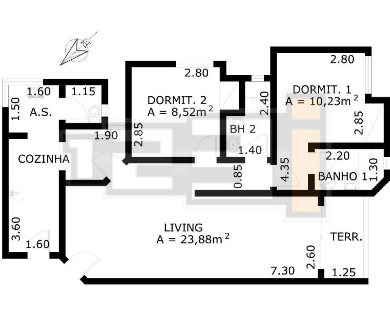 Apartamento para alugar com 2 quartos, 70m² - Foto 10