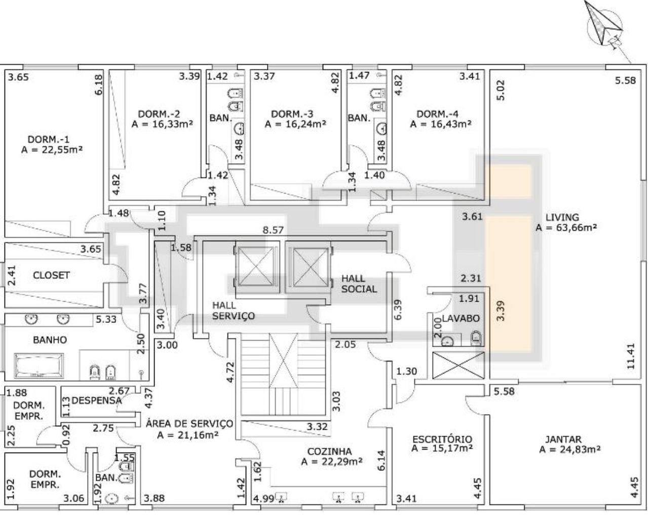 Apartamento para alugar com 3 quartos, 365m² - Foto 16