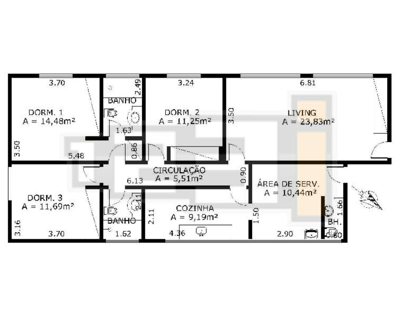 Apartamento para alugar com 3 quartos, 124m² - Foto 27