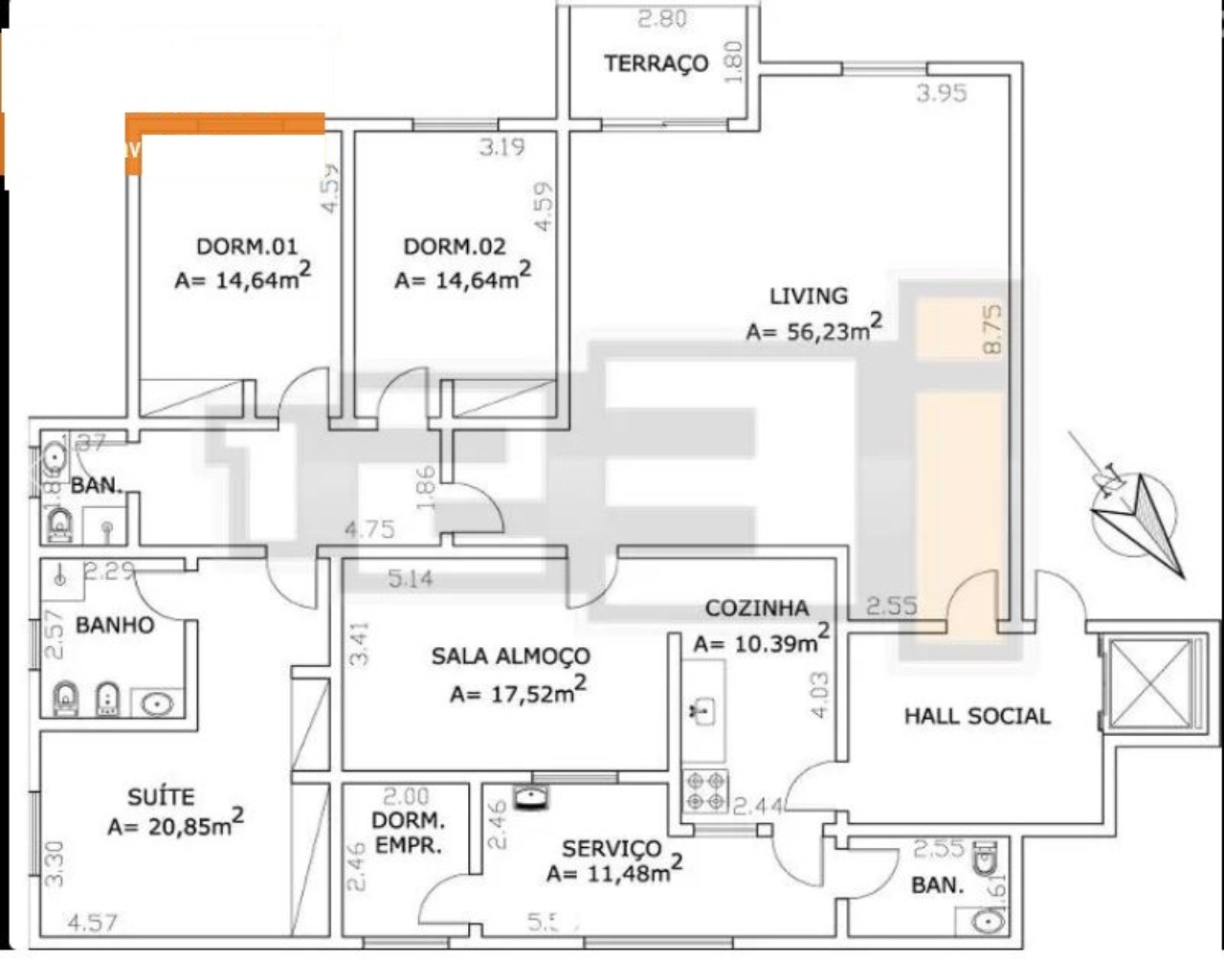 Apartamento para alugar com 3 quartos, 170m² - Foto 42