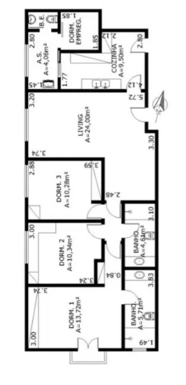 Apartamento para alugar com 3 quartos, 110m² - Foto 24