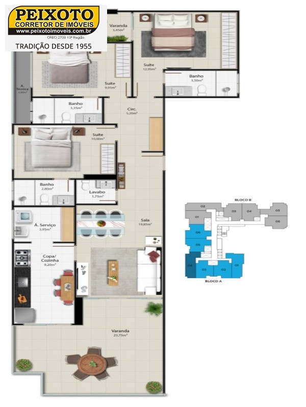 Apartamento à venda com 3 quartos, 115m² - Foto 5