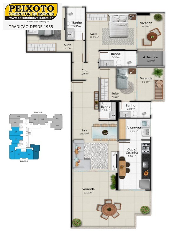 Apartamento à venda com 3 quartos, 115m² - Foto 7