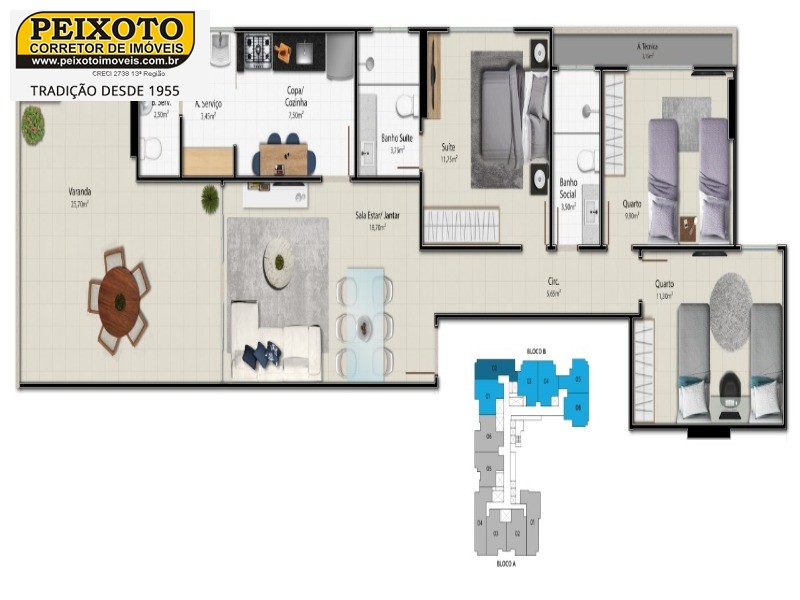 Apartamento à venda com 3 quartos, 115m² - Foto 11