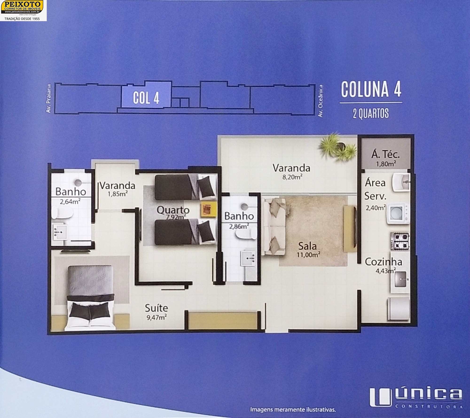 Apartamento à venda com 2 quartos, 52m² - Foto 9