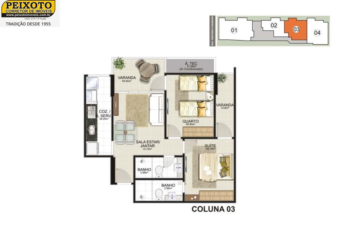 Apartamento à venda com 2 quartos, 55m² - Foto 8