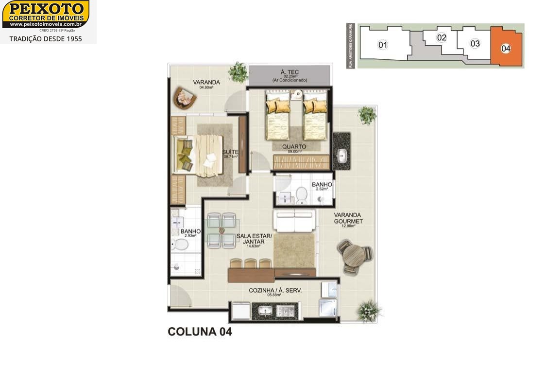 Apartamento à venda com 2 quartos, 55m² - Foto 9