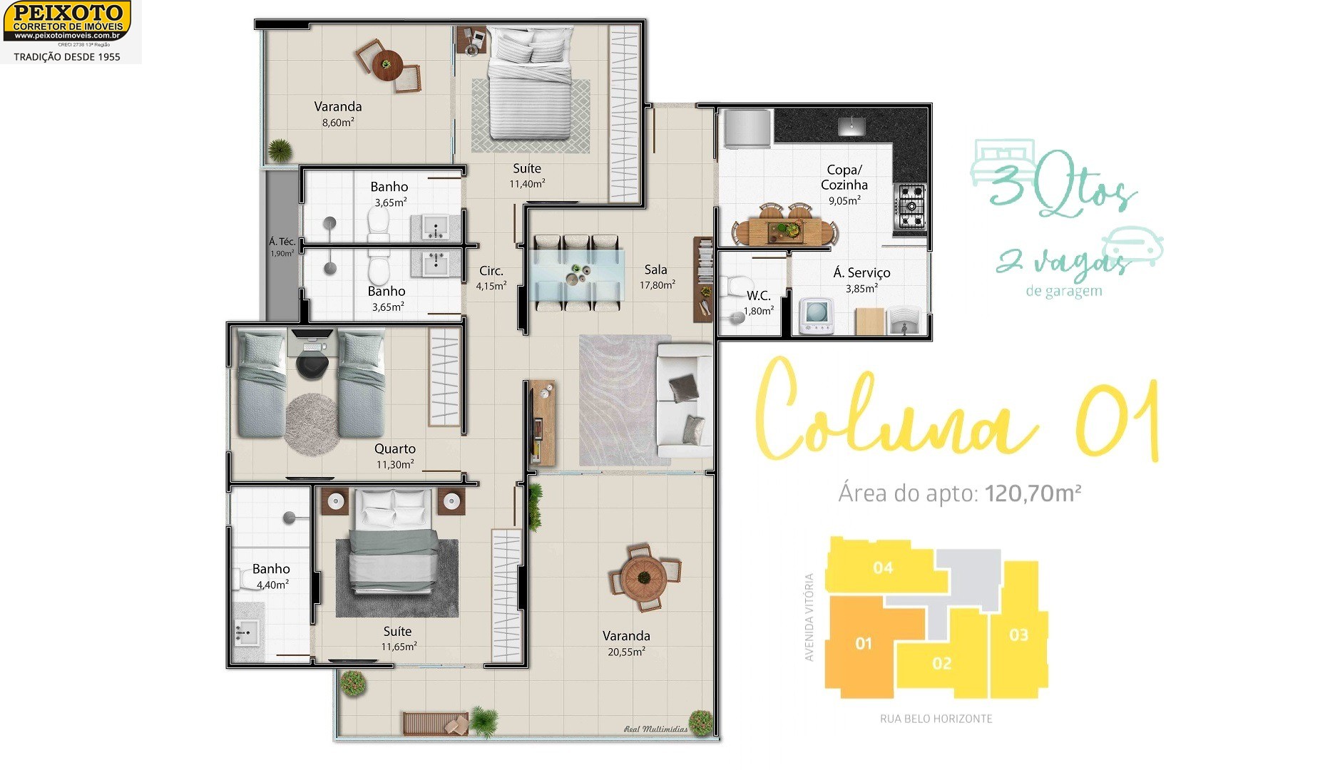 Apartamento à venda com 3 quartos, 120m² - Foto 7