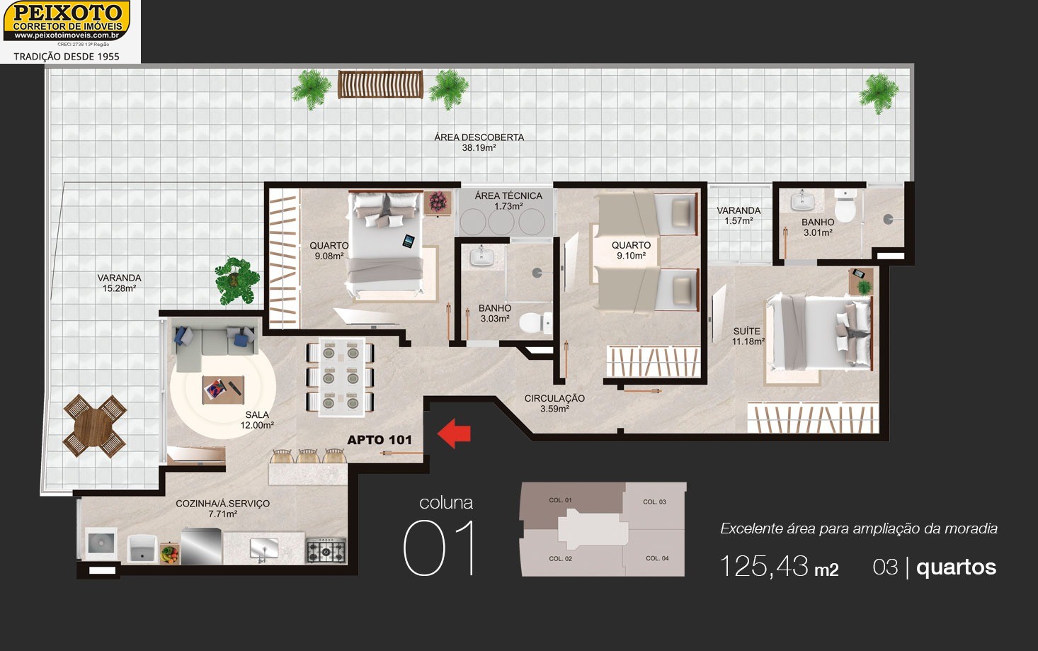 Apartamento à venda com 3 quartos, 87m² - Foto 9