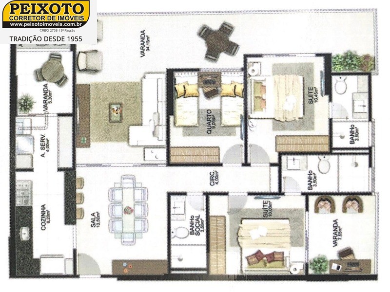 Apartamento, 3 quartos, 123 m² - Foto 6
