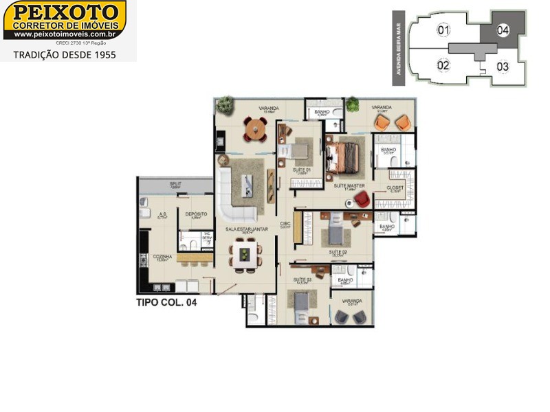 Apartamento à venda com 4 quartos, 325m² - Foto 3