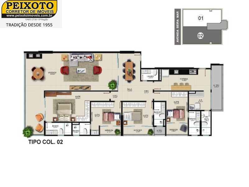 Apartamento à venda com 4 quartos, 190m² - Foto 9