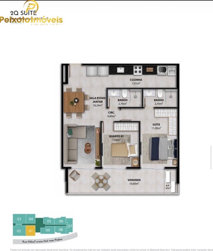 Apartamento, 2 quartos, 69 m² - Foto 1