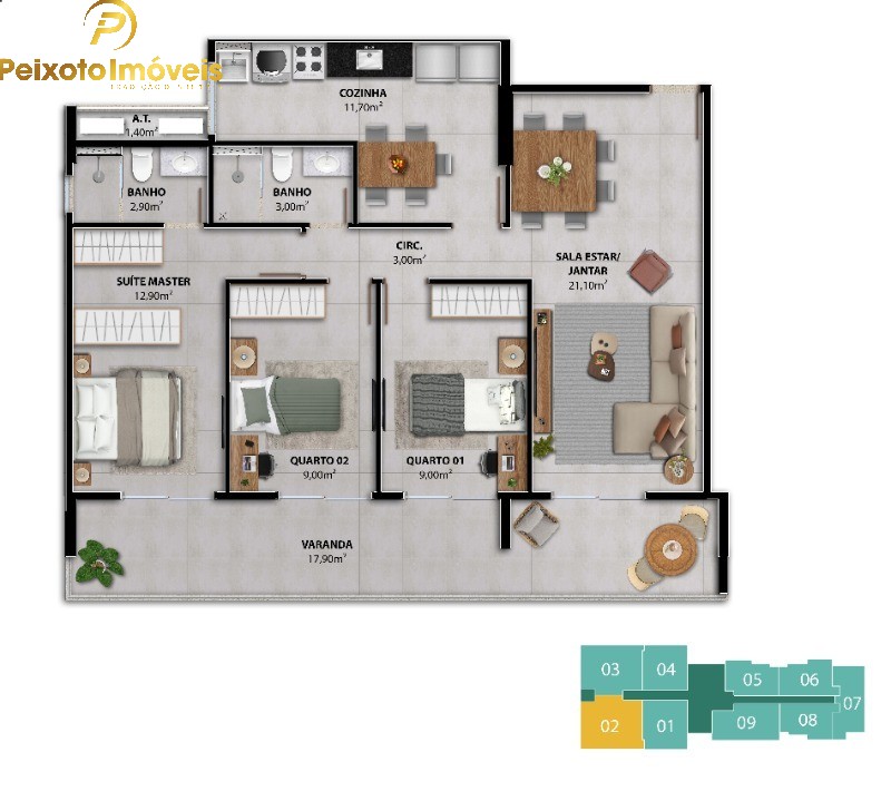 Apartamento, 2 quartos, 58 m² - Foto 21