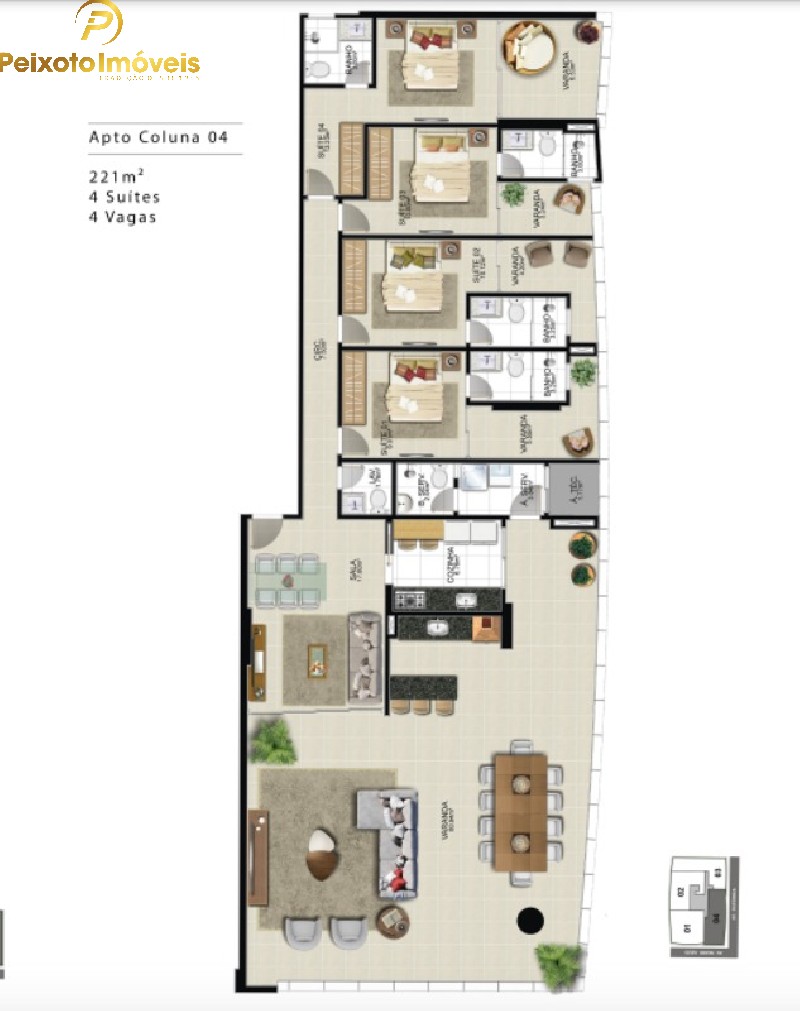 Apartamento, 4 quartos, 237 m² - Foto 1