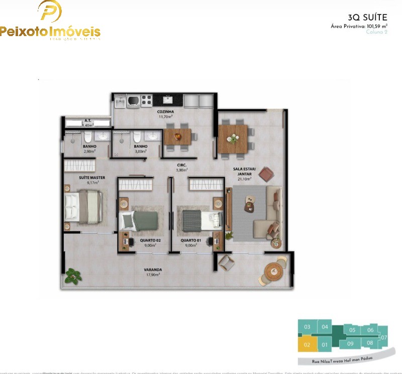 Apartamento, 3 quartos, 101 m² - Foto 1
