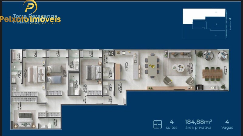 Apartamento, 4 quartos, 186 m² - Foto 1