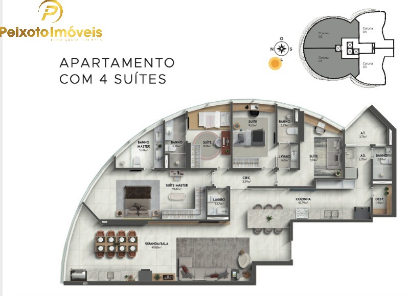 Apartamento, 4 quartos, 150 m² - Foto 2