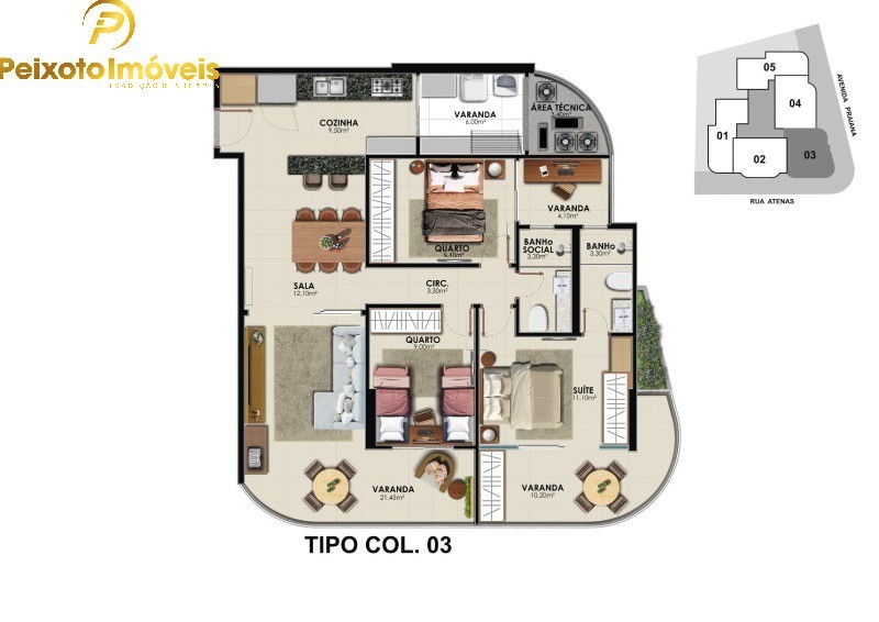 Apartamento, 3 quartos, 113 m² - Foto 1