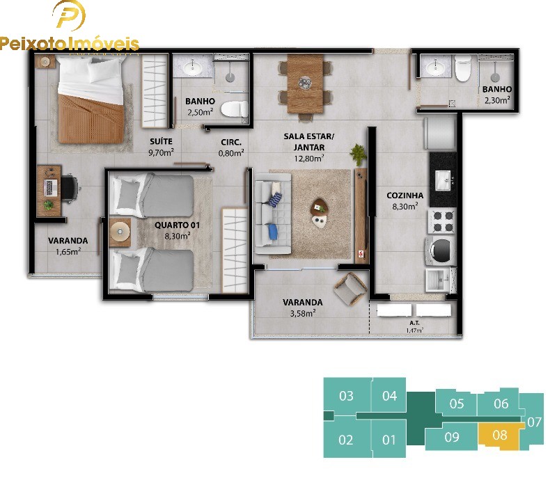 Apartamento, 2 quartos, 58 m² - Foto 27