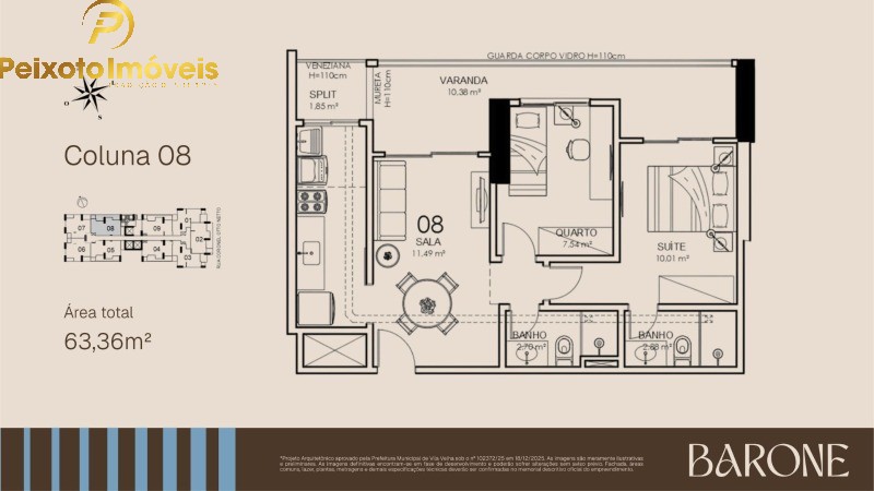 Apartamento, 2 quartos, 63 m² - Foto 1