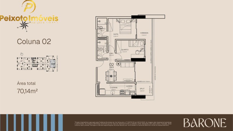 Apartamento, 2 quartos, 70 m² - Foto 1