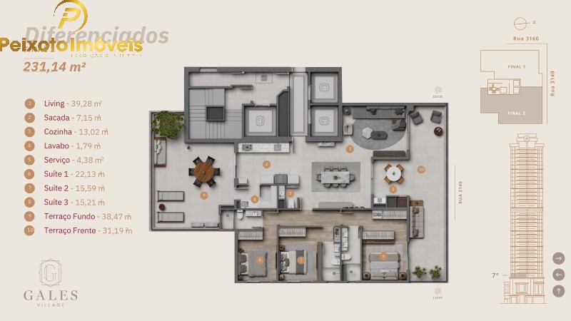Apartamento, 3 quartos, 231 m² - Foto 1