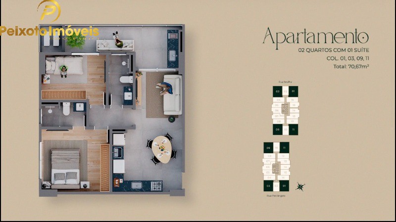 Apartamento, 2 quartos, 70 m² - Foto 1