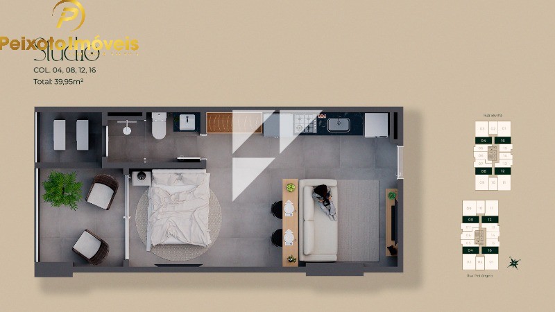 Apartamento, 1 quarto, 39 m² - Foto 1