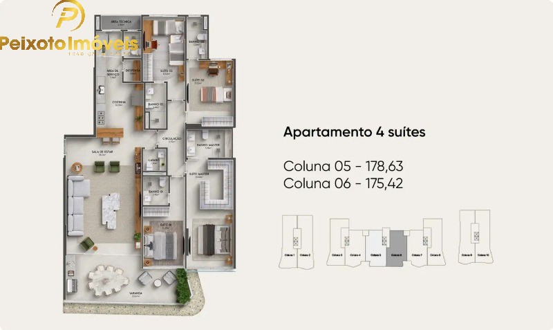 Apartamento, 4 quartos, 175 m² - Foto 1