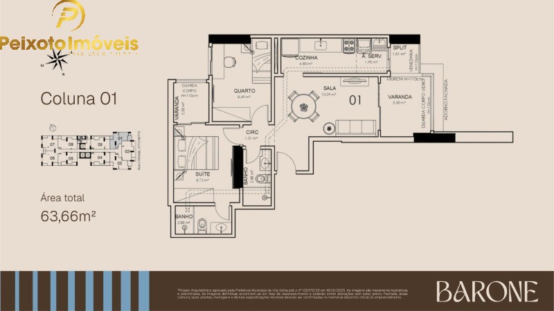 Apartamento, 2 quartos, 64 m² - Foto 1