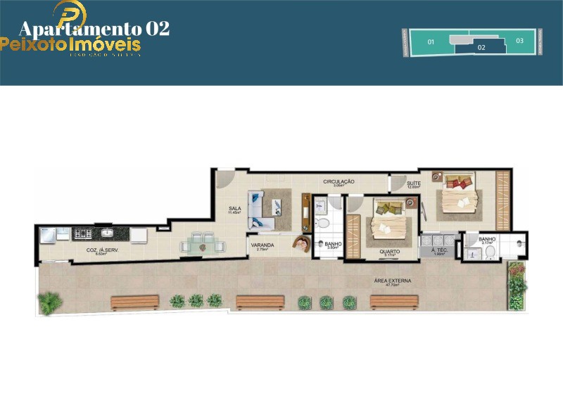 Apartamento, 2 quartos, 118 m² - Foto 1