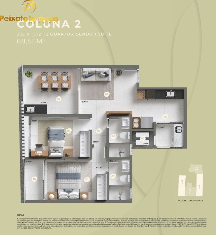 Apartamento, 2 quartos, 68 m² - Foto 1