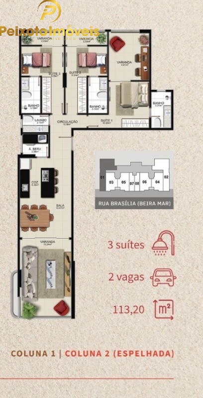 Apartamento, 3 quartos, 113 m² - Foto 1