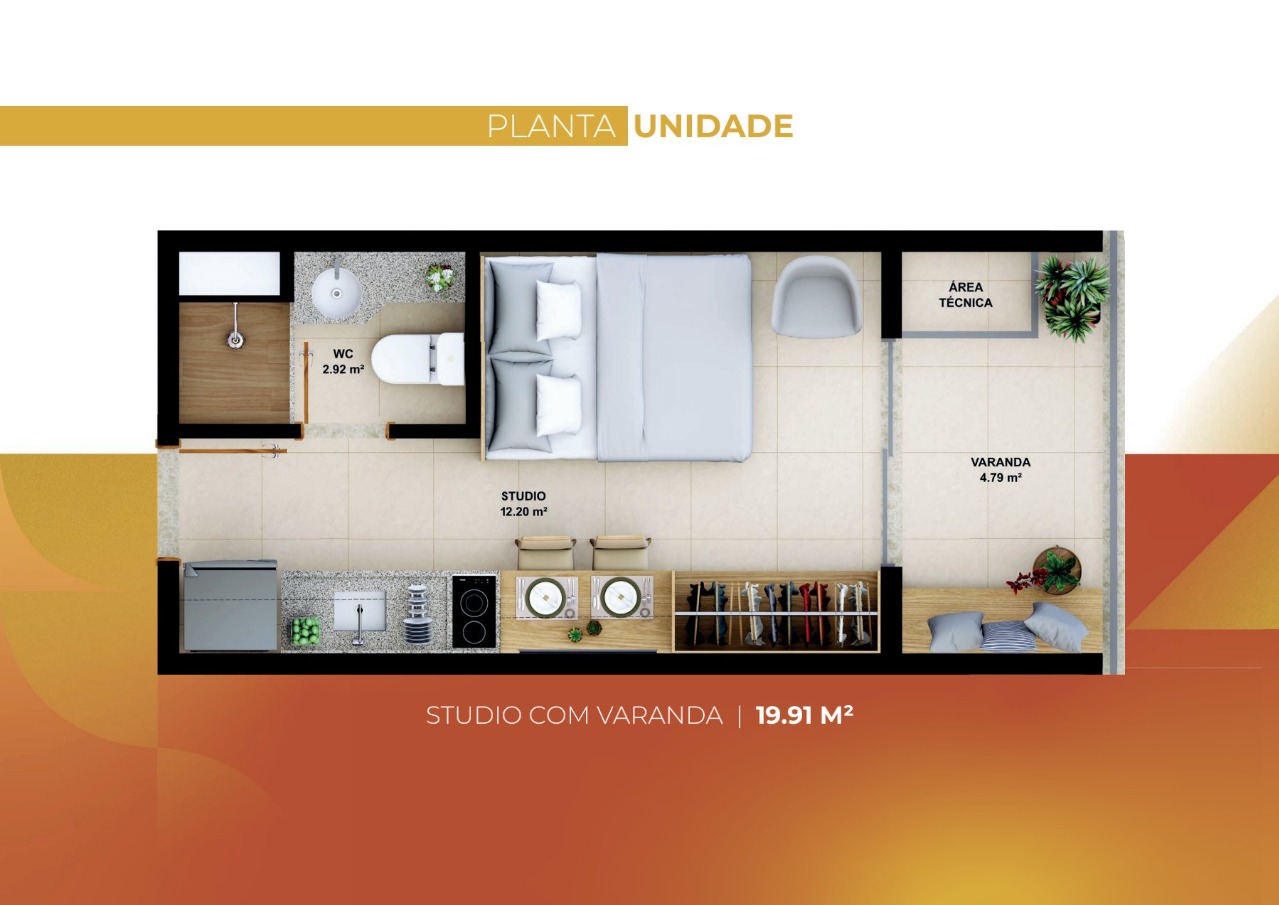 Apartamento, 1 quarto, 19 m² - Foto 9