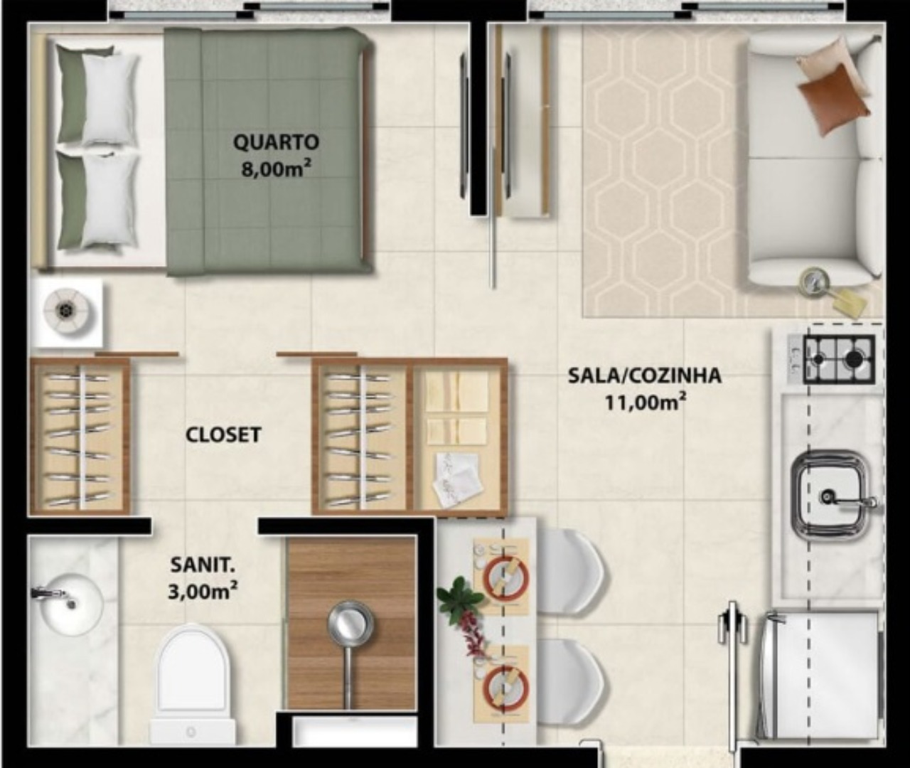 Apartamento à venda com 1 quarto, 22m² - Foto 8