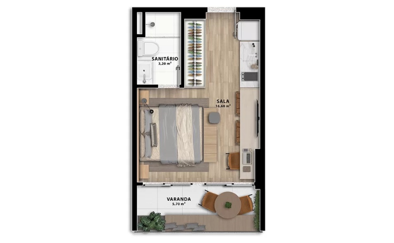 Apartamento, 1 quarto, 37 m² - Foto 15