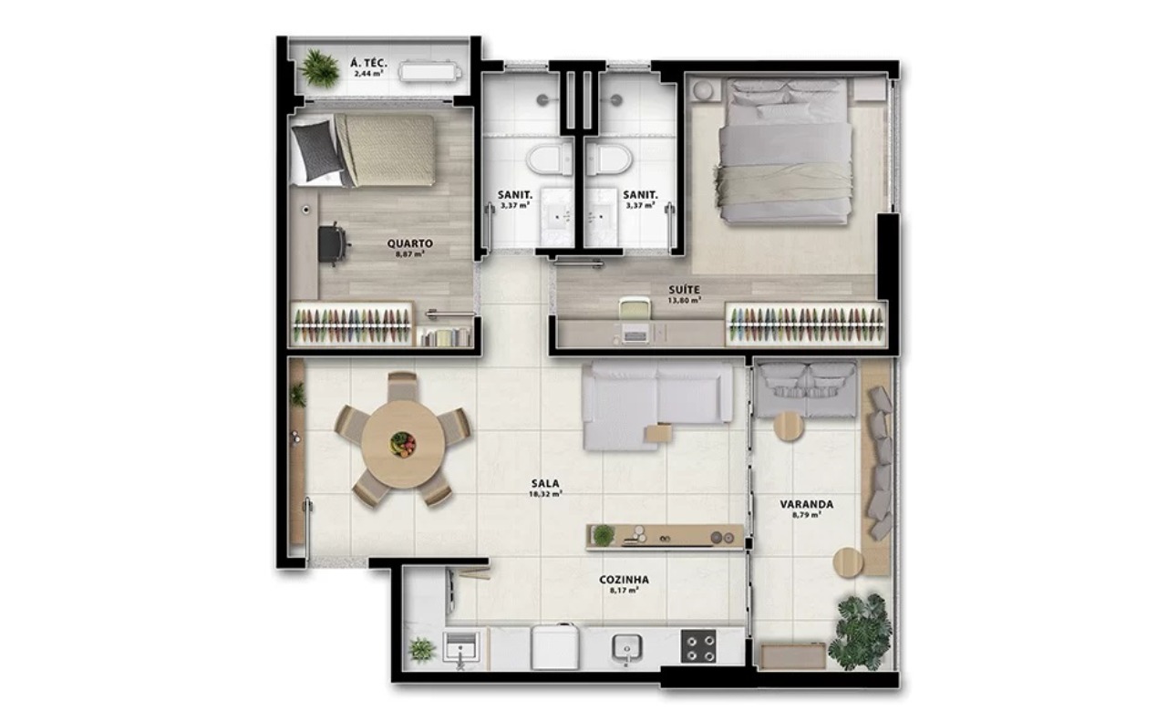 Apartamento, 1 quarto, 37 m² - Foto 16