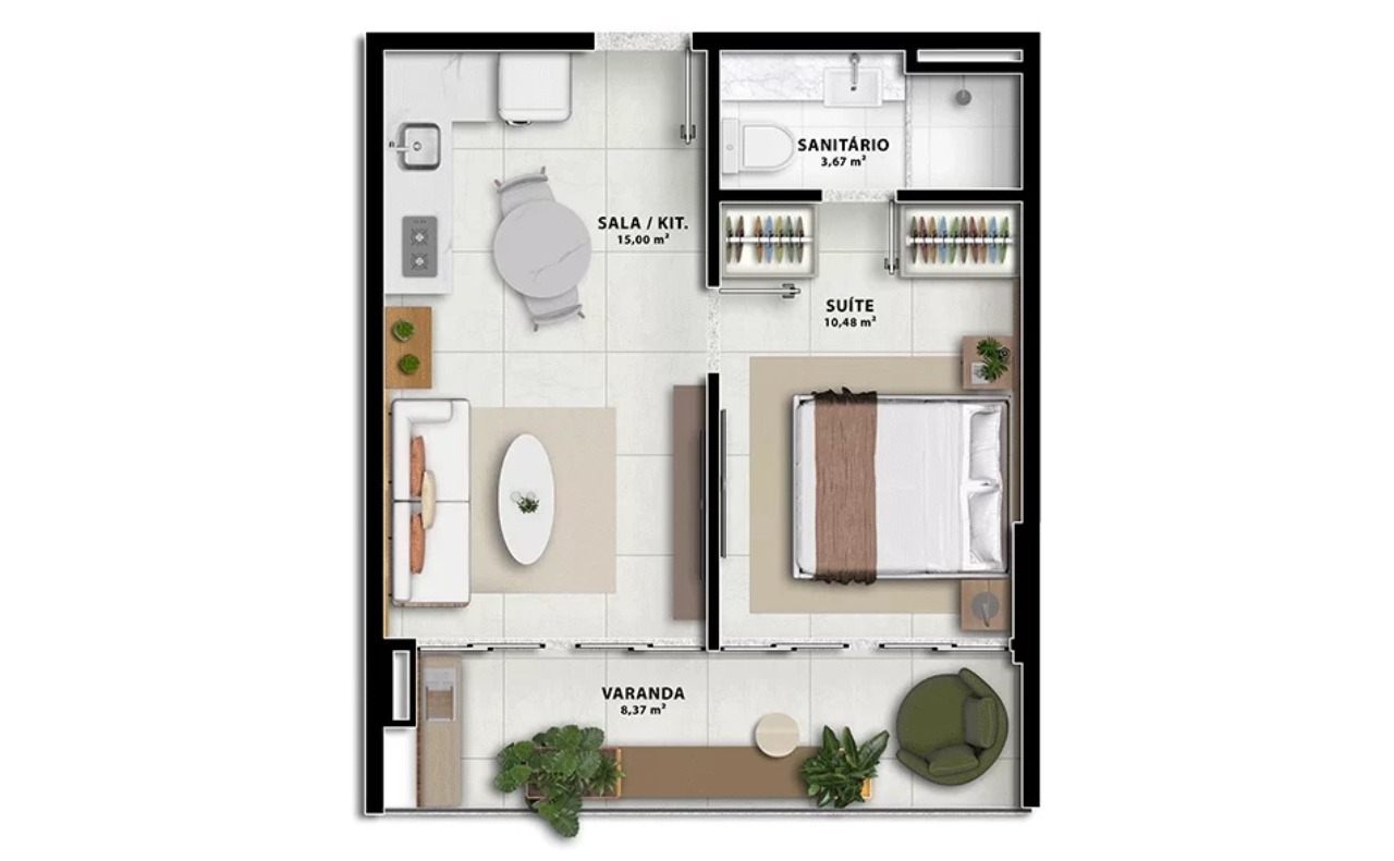 Apartamento, 1 quarto, 37 m² - Foto 17