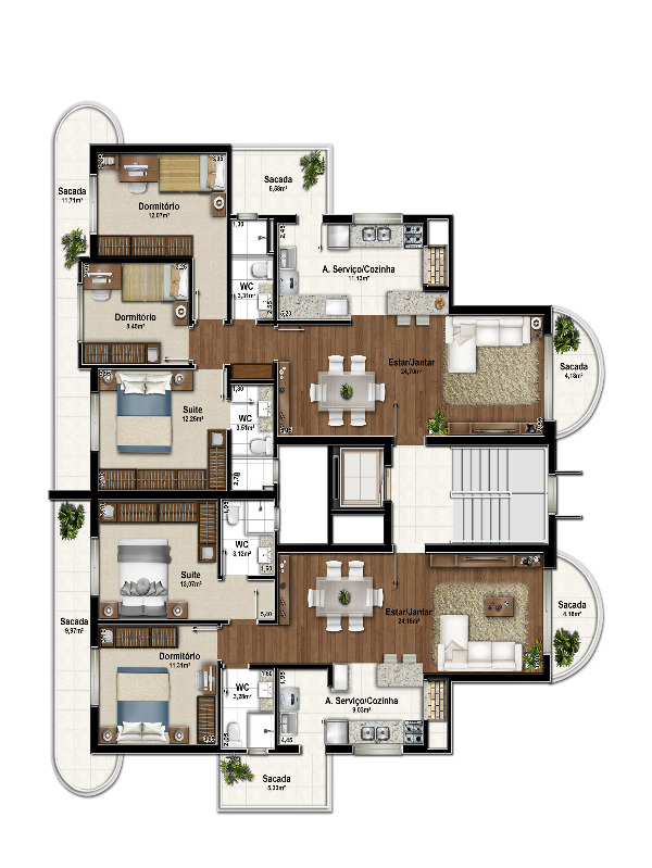 Apartamento à venda com 3 quartos, 115m² - Foto 8