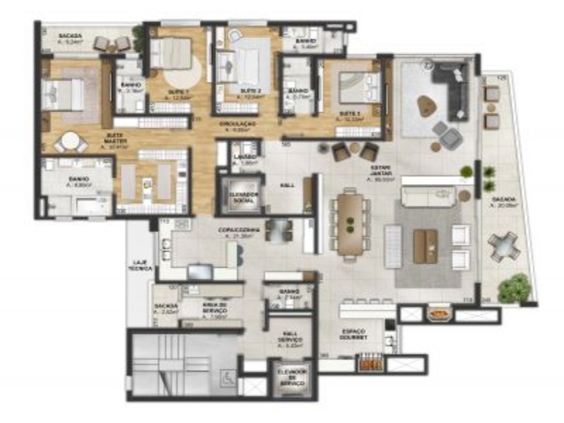 Apartamento à venda com 4 quartos, 279m² - Foto 9