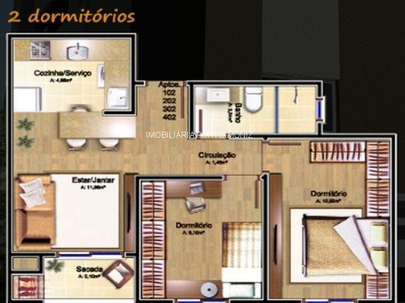 Apartamento à venda com 2 quartos, 50m² - Foto 2