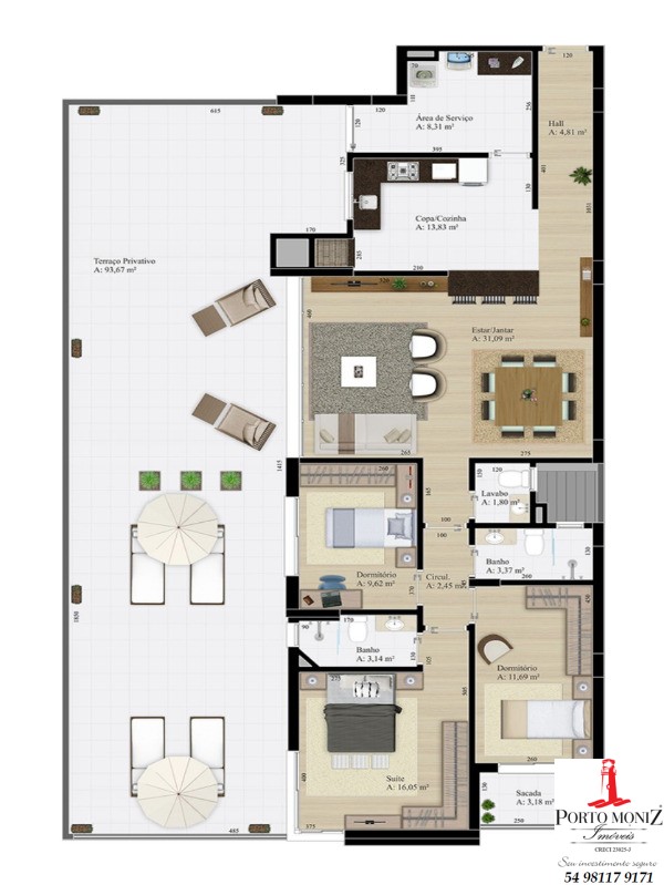 Apartamento à venda com 3 quartos, 135m² - Foto 8