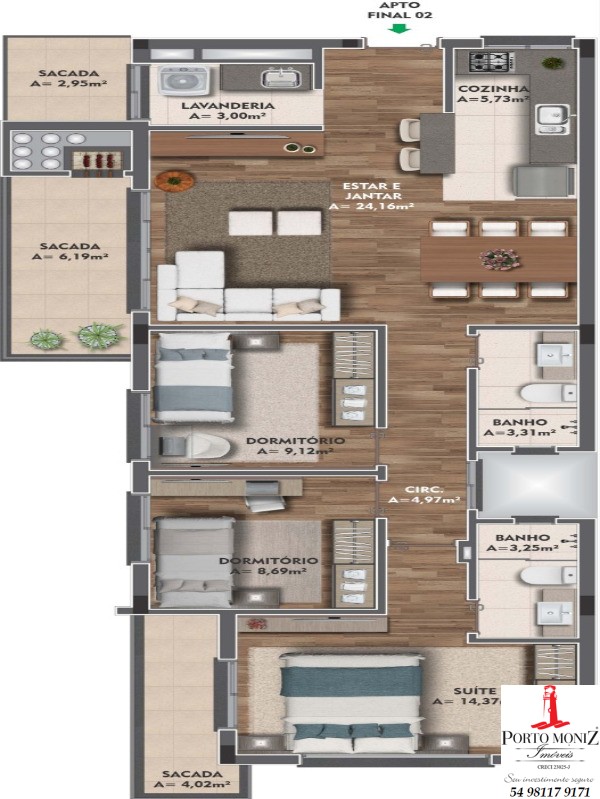 Apartamento à venda com 3 quartos, 110m² - Foto 5